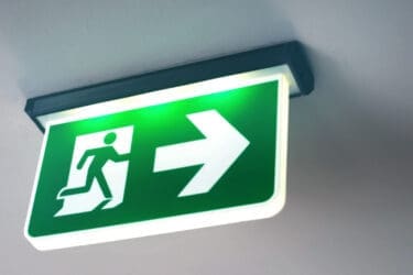 Emergency door escape light sign